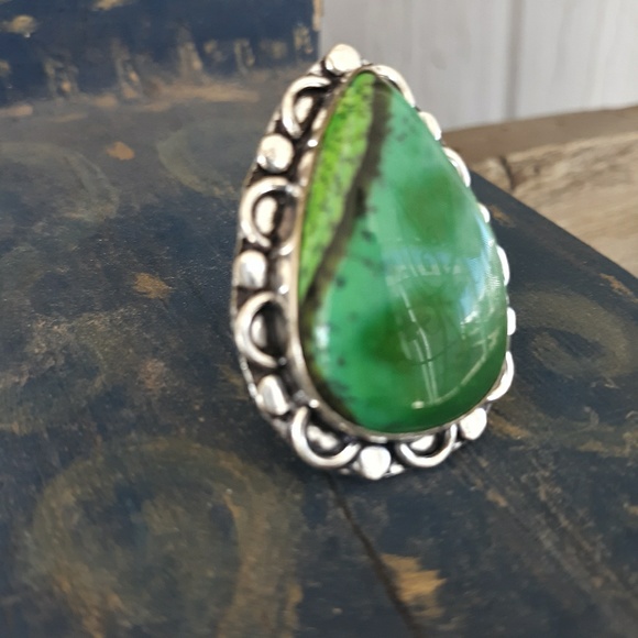 New Dendritic Opal 925 Silver Ring. - Picture 4 of 8